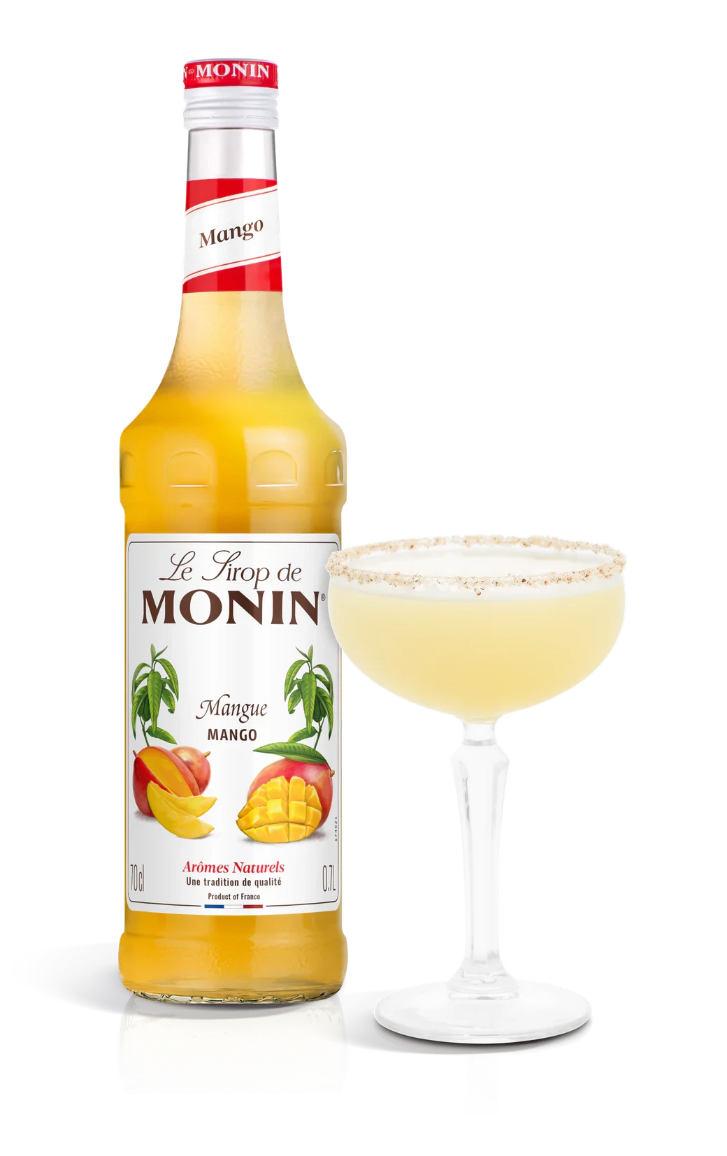 Monin sirup Mango 0,7 l – láhev s připraveným nápojem