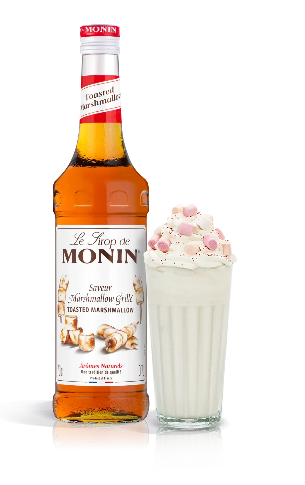 Monin sirup Marshmallow pečený 0,7 l – láhev s připraveným nápojem