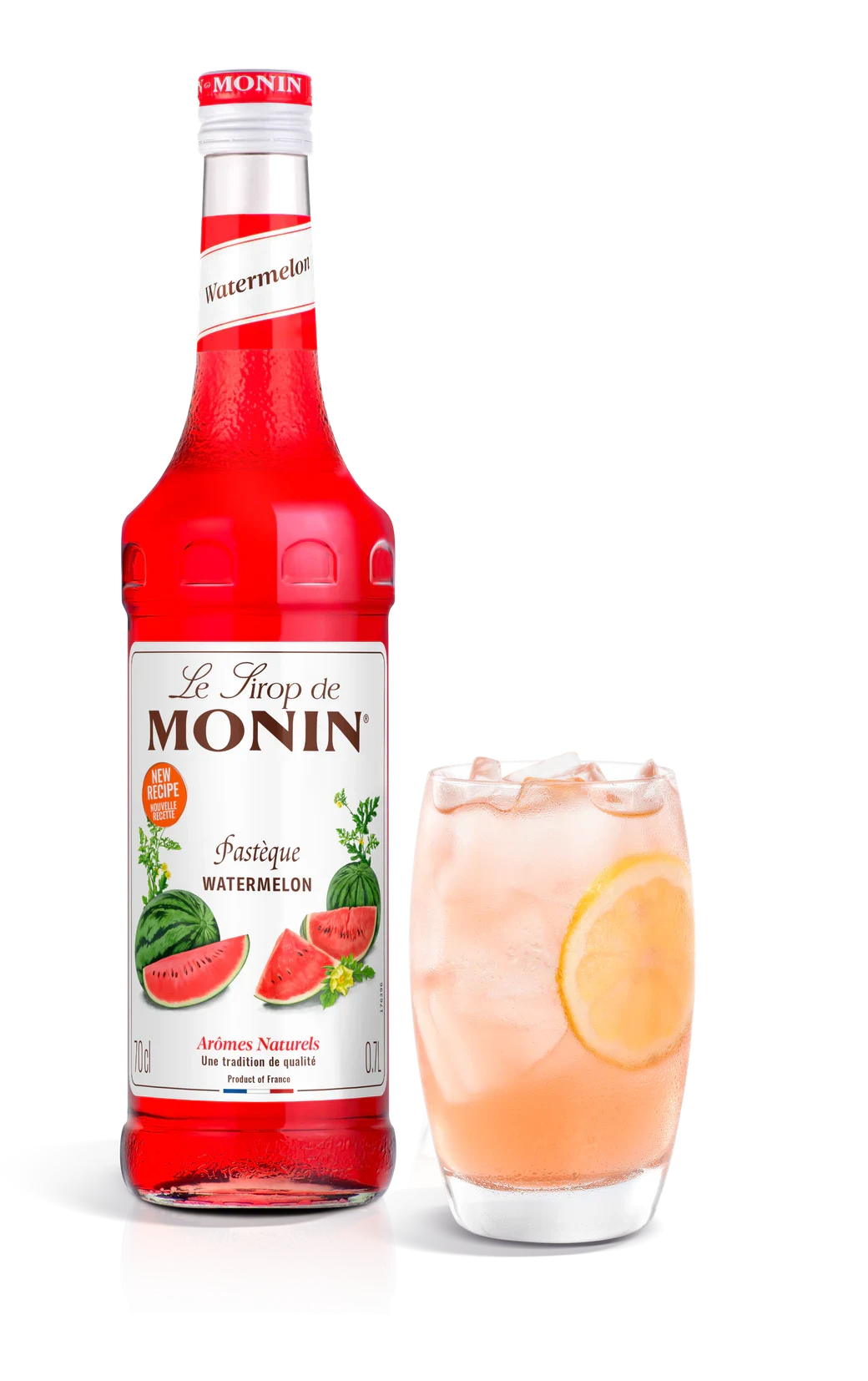 Monin sirup Meloun vodní 0,7 l – láhev s připraveným nápojem