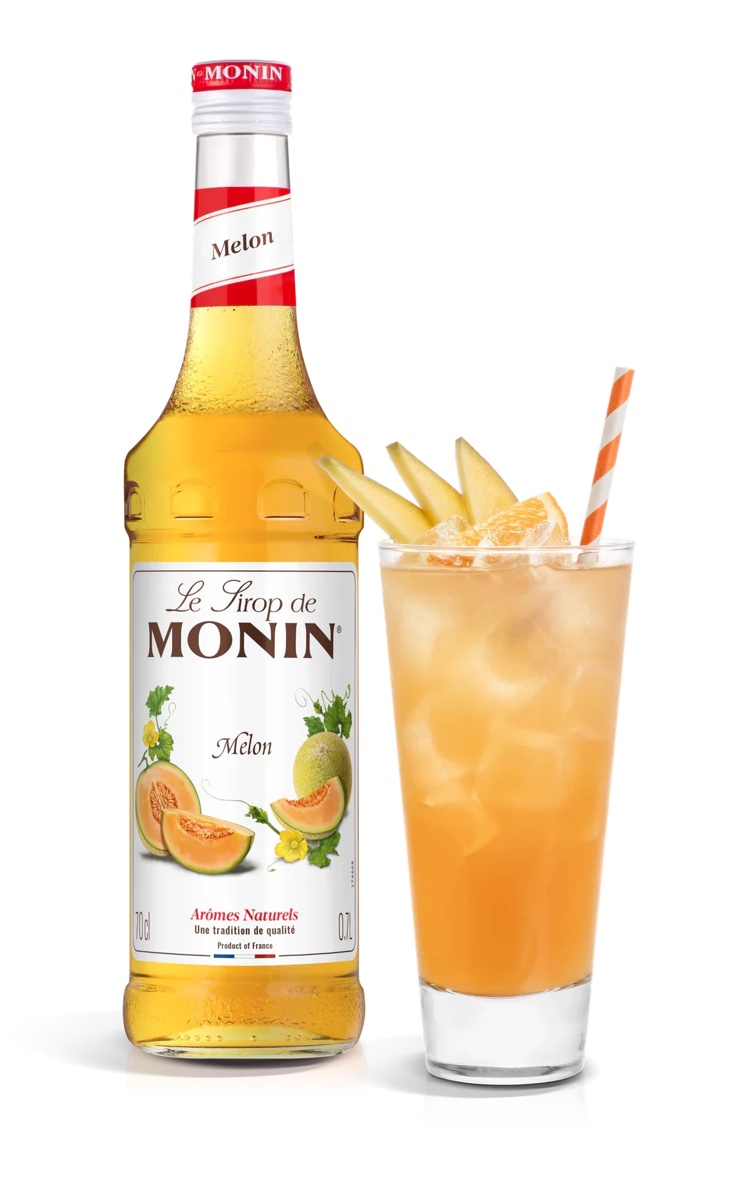 Monin sirup Meloun 0,7 l – láhev s připraveným nápojem