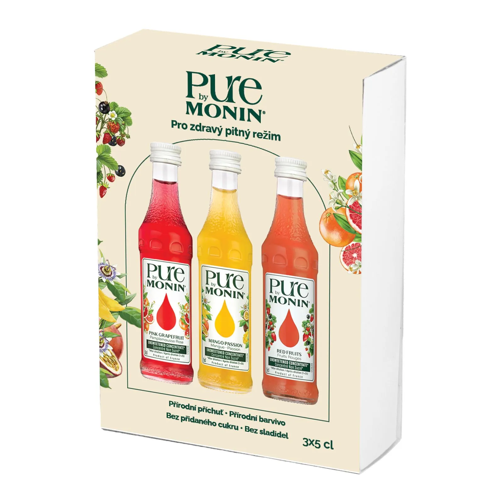Dárkový MONIN box 3×5 cl Pure by MONIN