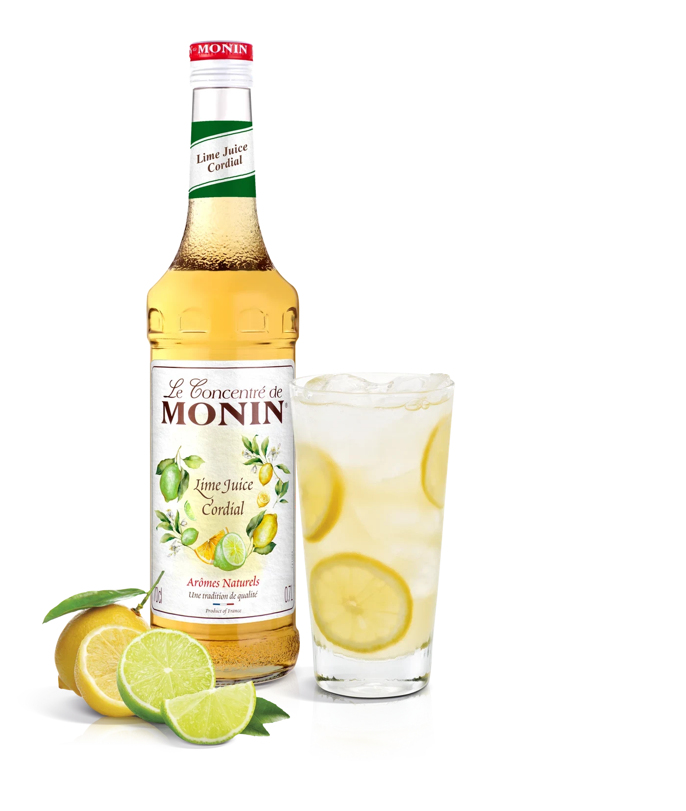 Monin Lime Juice 0,7 l – produkt s připraveným nápojem