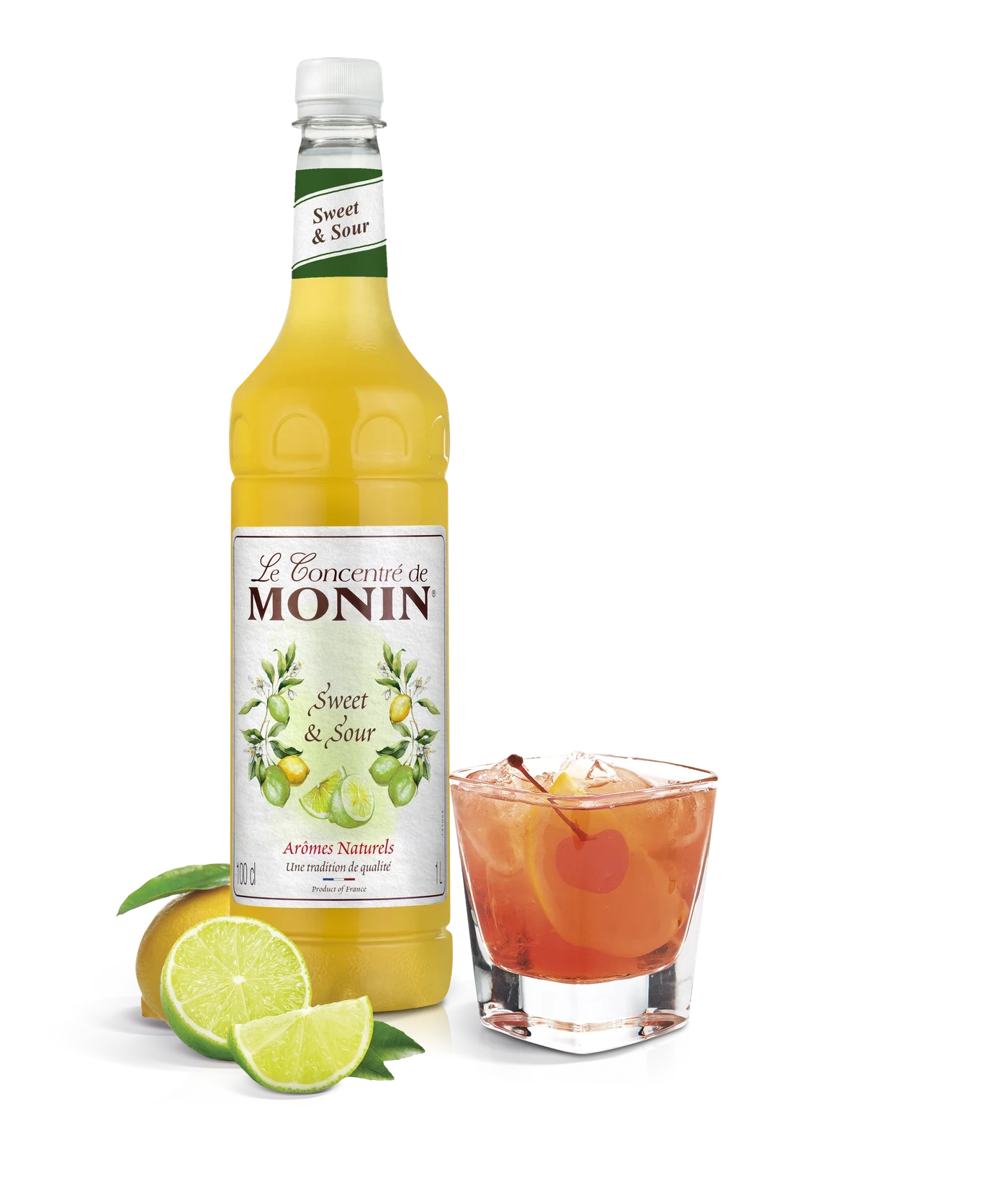 Monin Sweet & Sour PET 1 l – produkt s připraveným nápojem