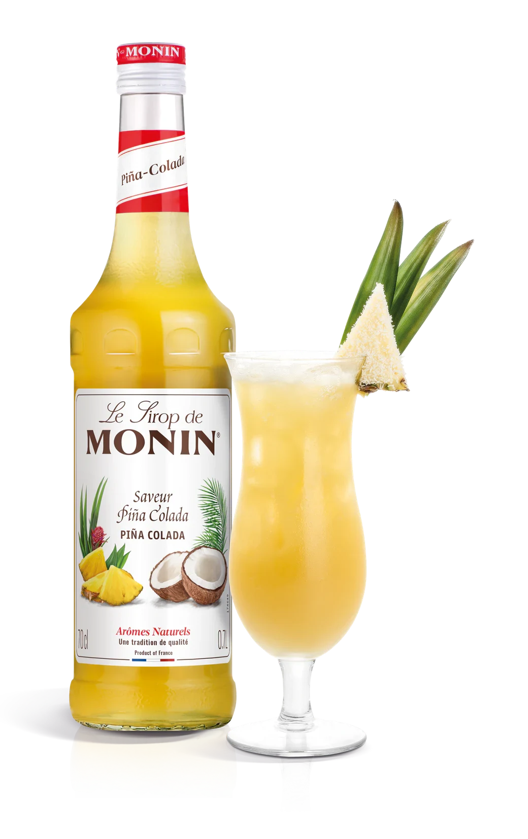 Monin sirup Piňa Colada 0,7 l – láhev s připraveným nápojem