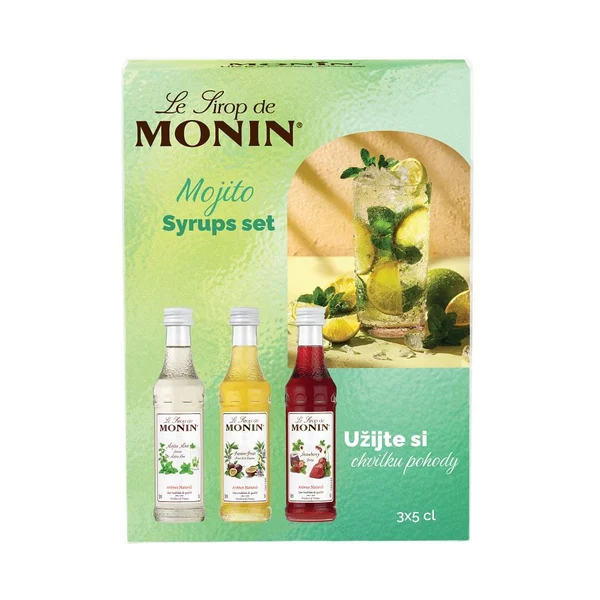 Dárkový set MONIN Mojito, 3 × 5 cl