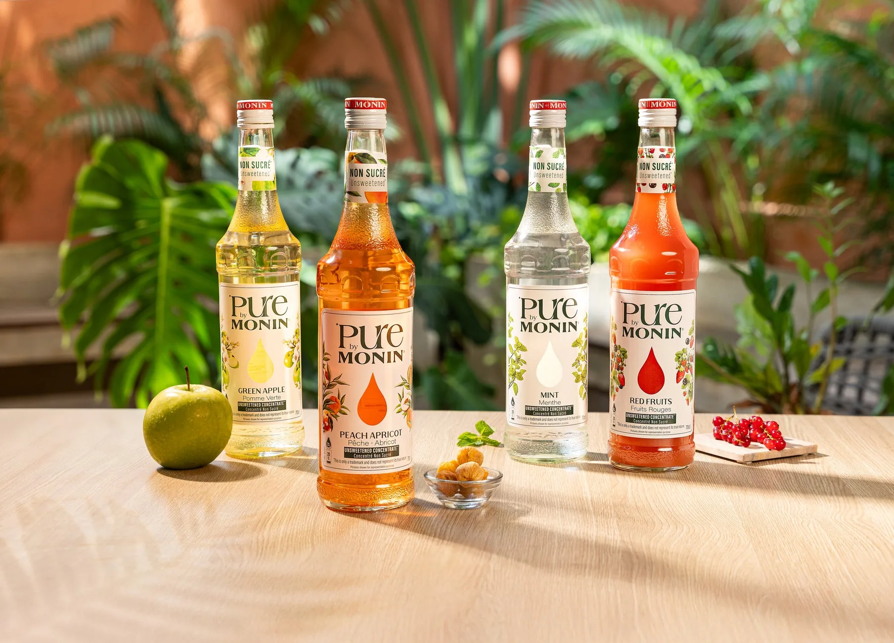 Řada MONIN Pure s ovocem a bylinami