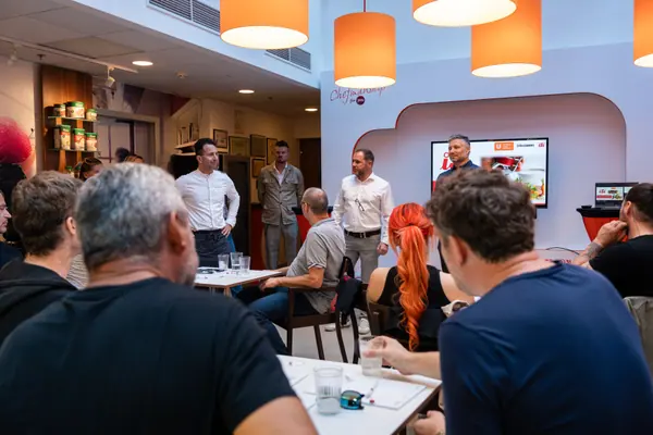 Zahájení masterclass v UFS Kuchařském studiu v Praze-Karlíně