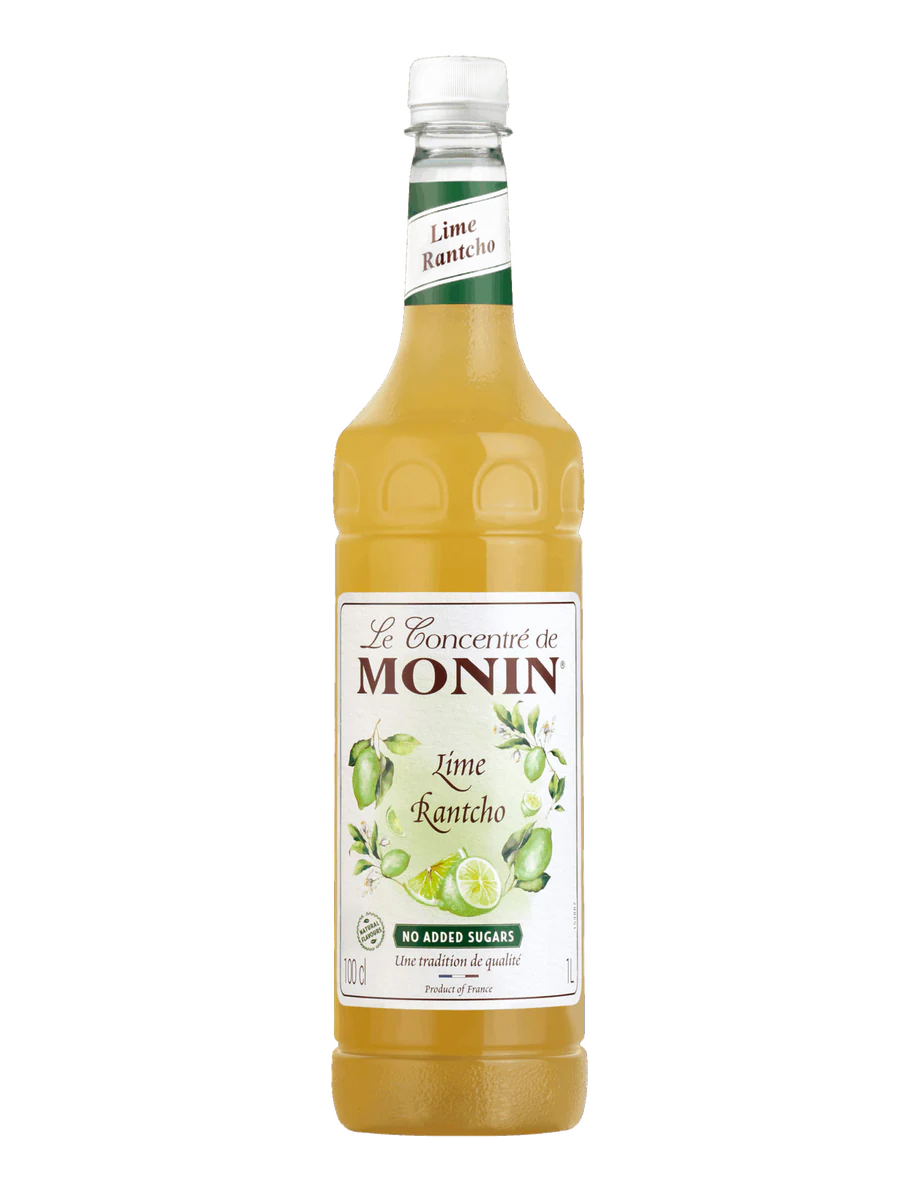 MONIN Limetová šťáva Rantcho 40% PET 1l — láhev koncentrátu