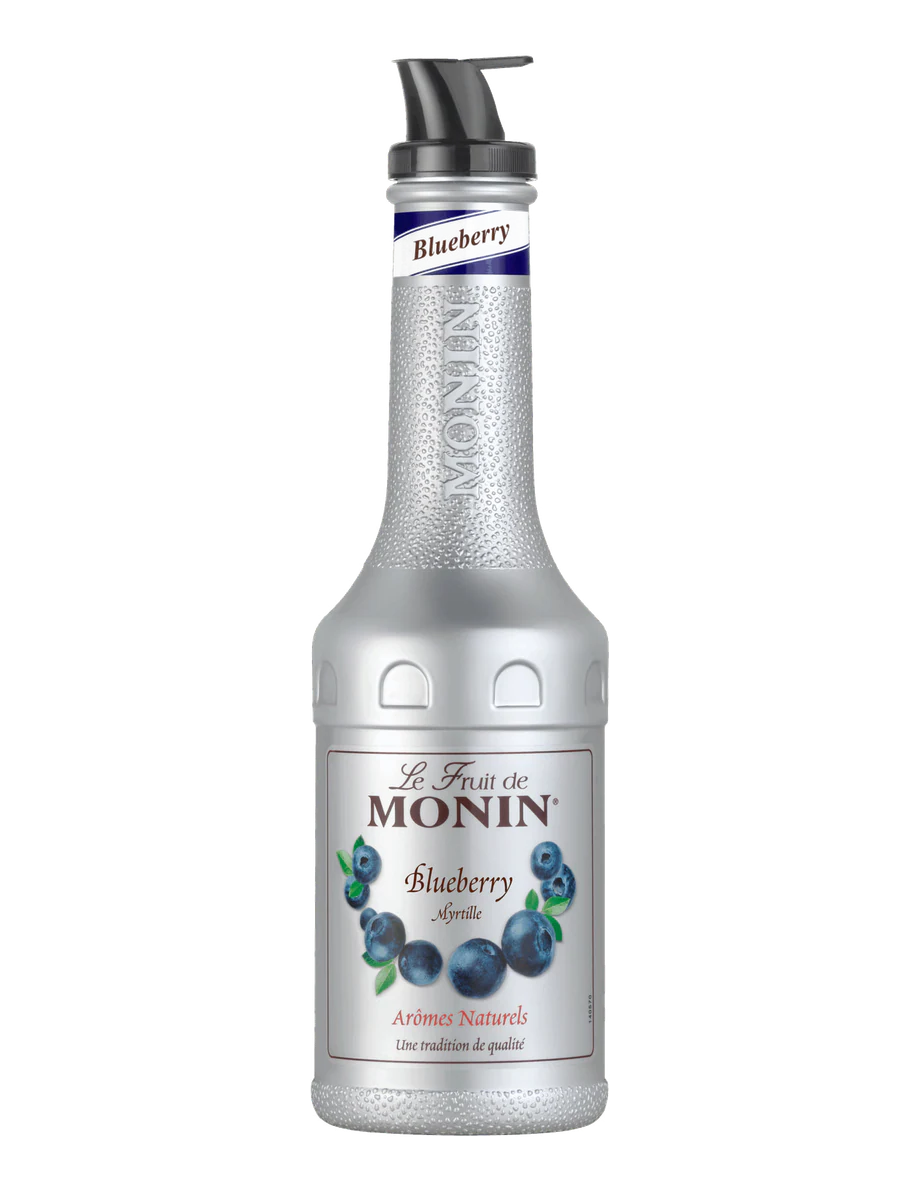 MONIN pyré Borůvka 1l — láhev ovocného pyré