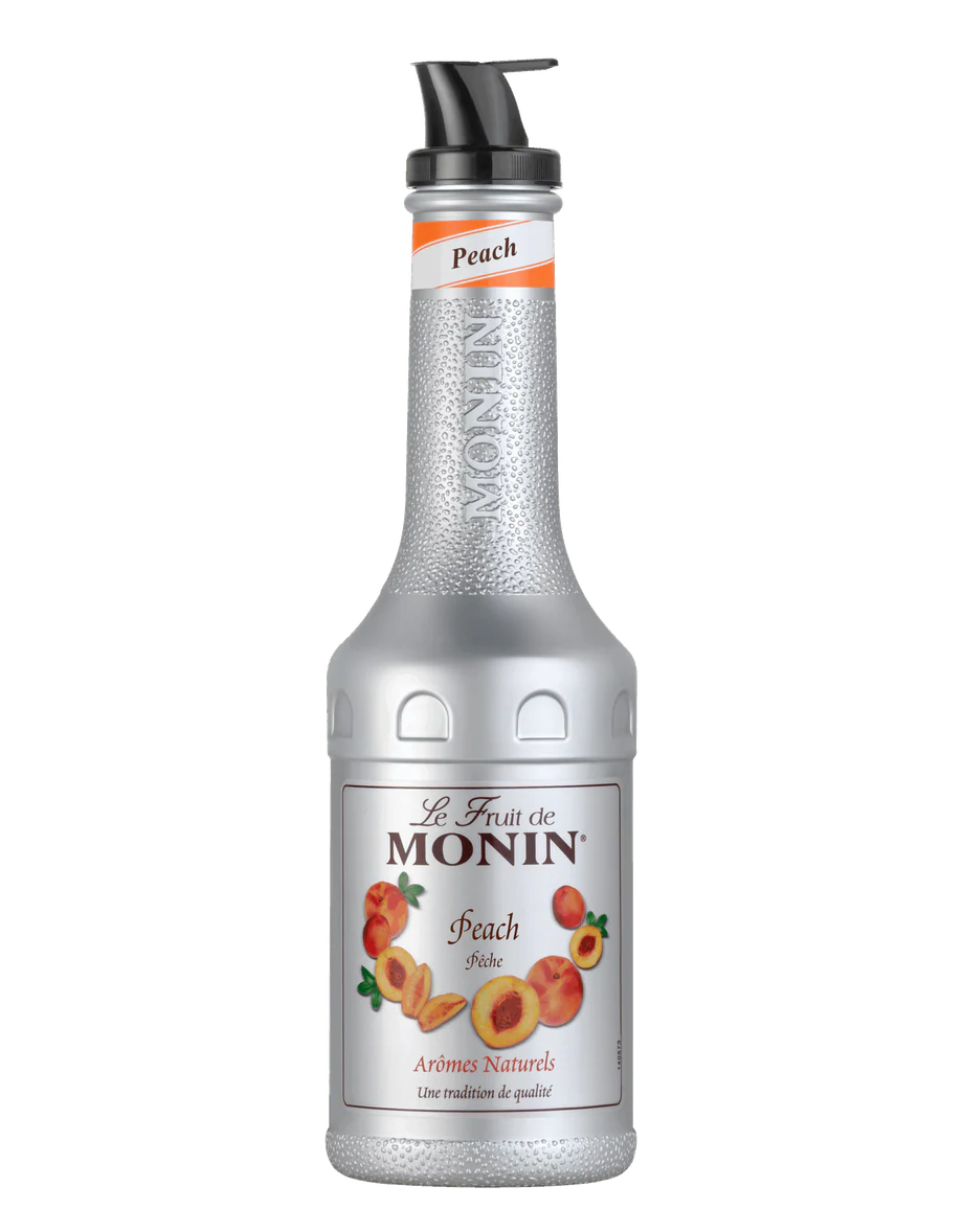 MONIN pyré Broskev 1l — láhev ovocného pyré