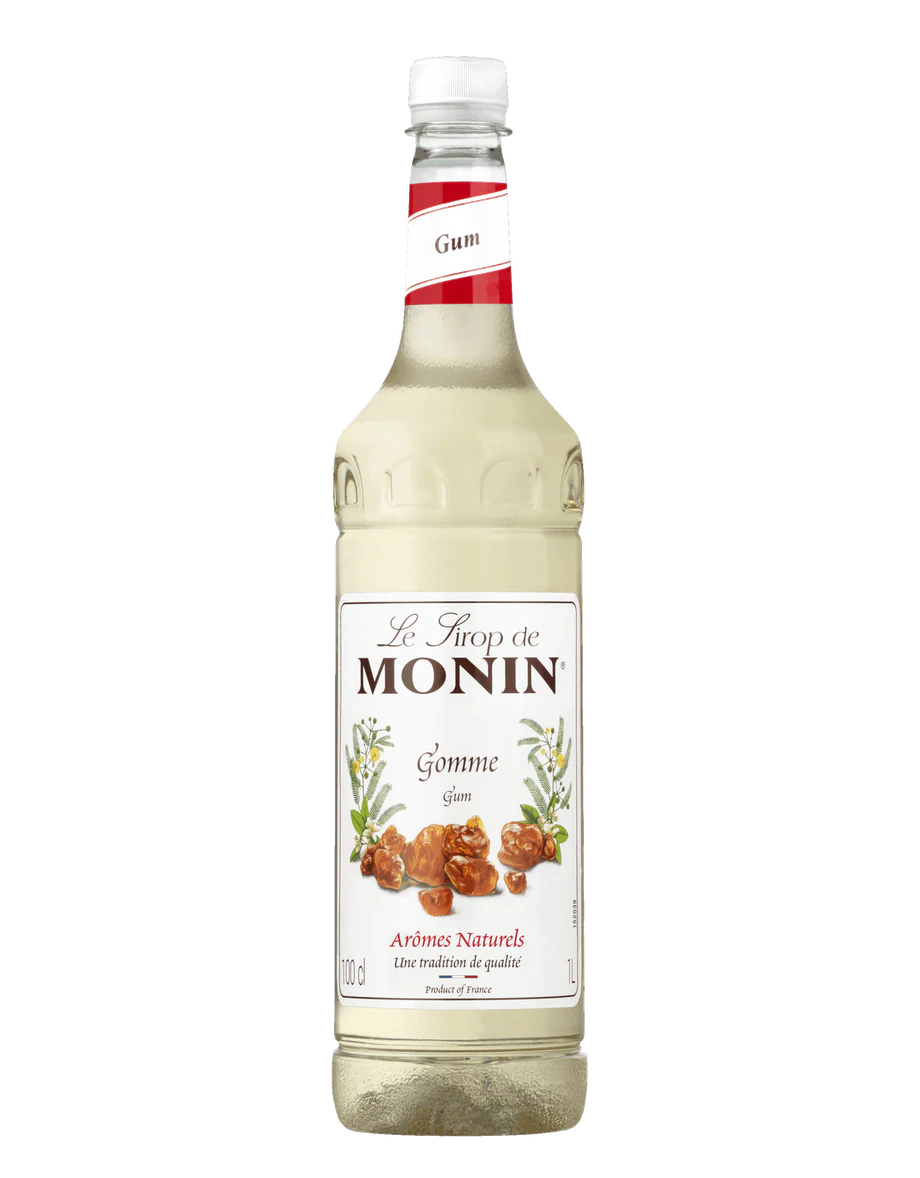 MONIN sirup Gumový 0,7l — láhev barového sirupu