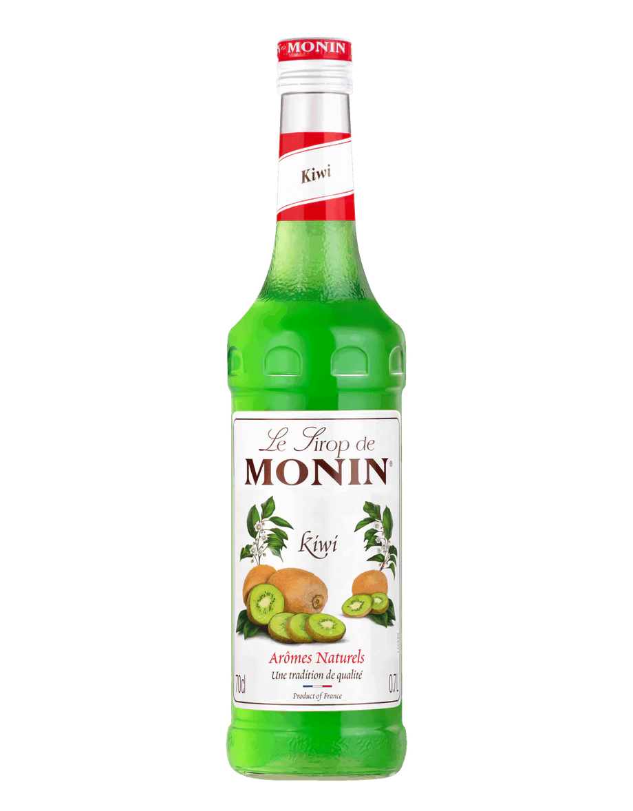 MONIN sirup Kiwi 0,7l — láhev barového sirupu