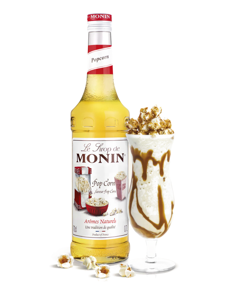 MONIN sirup Popcorn 0,7l — láhev barového sirupu