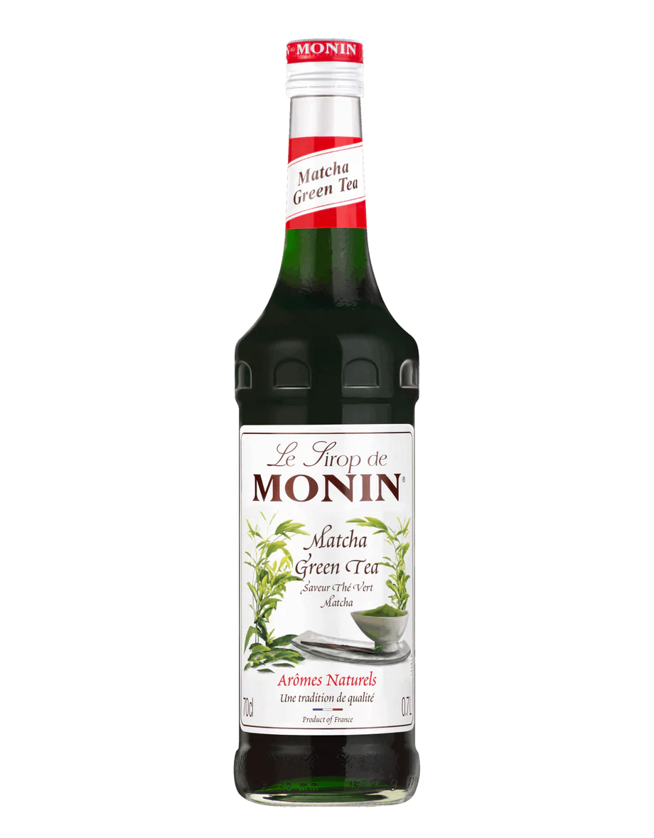 MONIN sirup Zelený čaj Matcha 0,7l — láhev barového sirupu