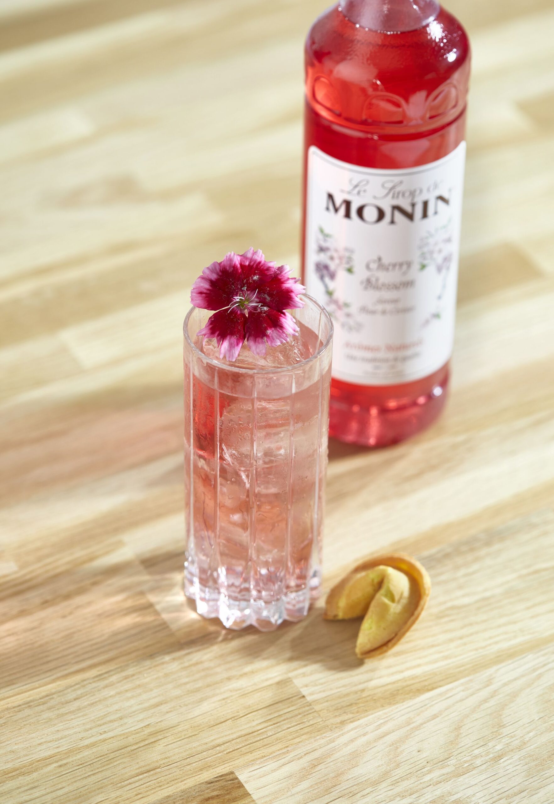 Cherry Blossom Iced Tea with Rose syrup bottle and CNY 2048 2972 scaled