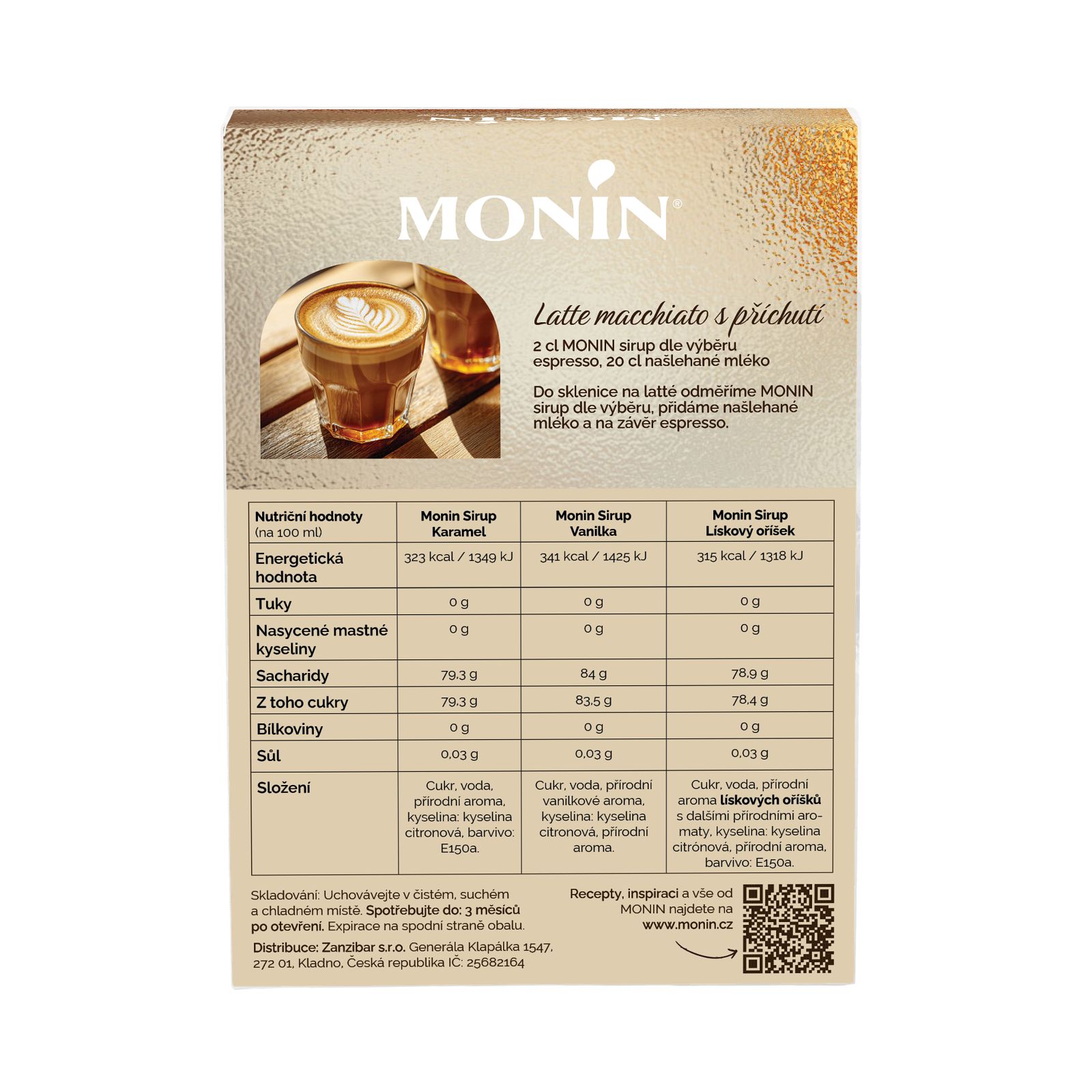 MONIN Coffee syrups set 3x5cl B