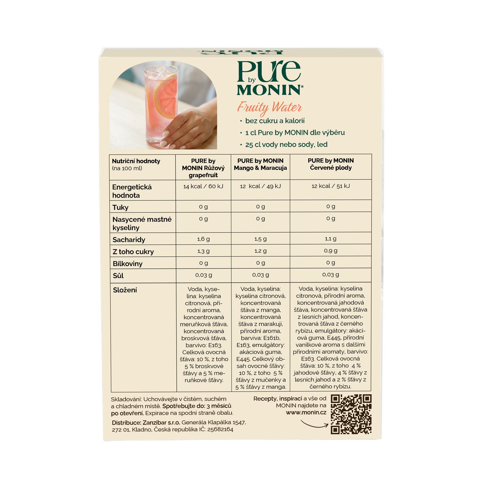 MONIN PURE set 3x5cl B