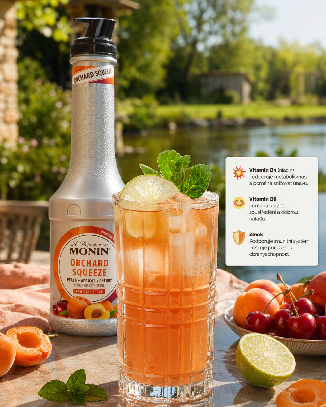 MONIN Refresher Orchard Squeeze vitaminy 4