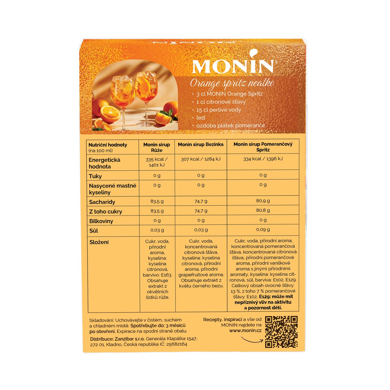 MONIN Spritz syrups set 3x5cl B